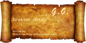Grotter Ottó névjegykártya