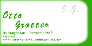 otto grotter business card